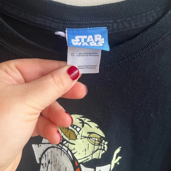 Star Wars men’s Yoda Graphic “my finger,‎ pull” vintage tee shirt size large - Picture 4 of 6